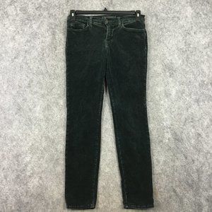 J Brand Jeans Womens 28 Corduroy Mid Rise Skinny Black Forest Green Pants USA